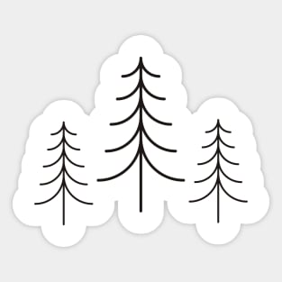 Treeline, Woods, Forest, Hiker Sticker